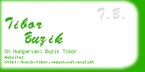 tibor buzik business card